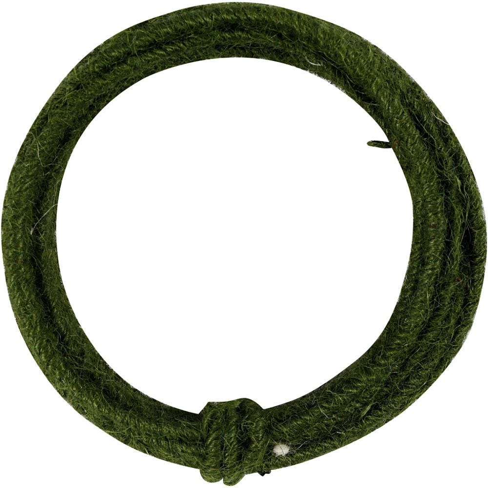 craft - filo di ferro rivestito in juta - verde - labottegadelleideelecco.it