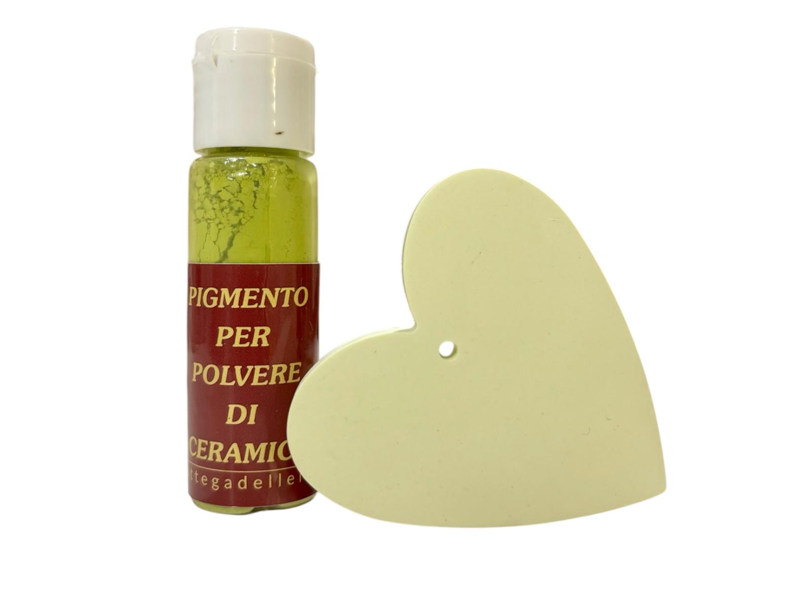 polvere di ceramica - pigmento - verde - labottegadelleideelecco.it